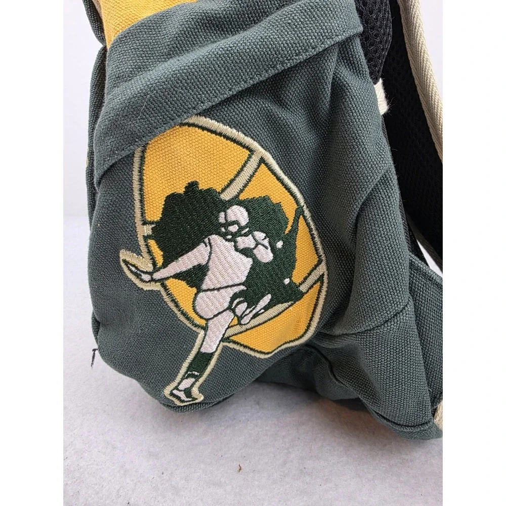 Green Bay Packers Historical Retro Embroidered Logos Super Bowl Patch Backpack‎
